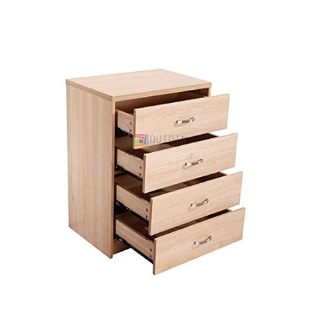 Beech Color 4drawers Chest Of Drawers Modern Furniture Melamine On