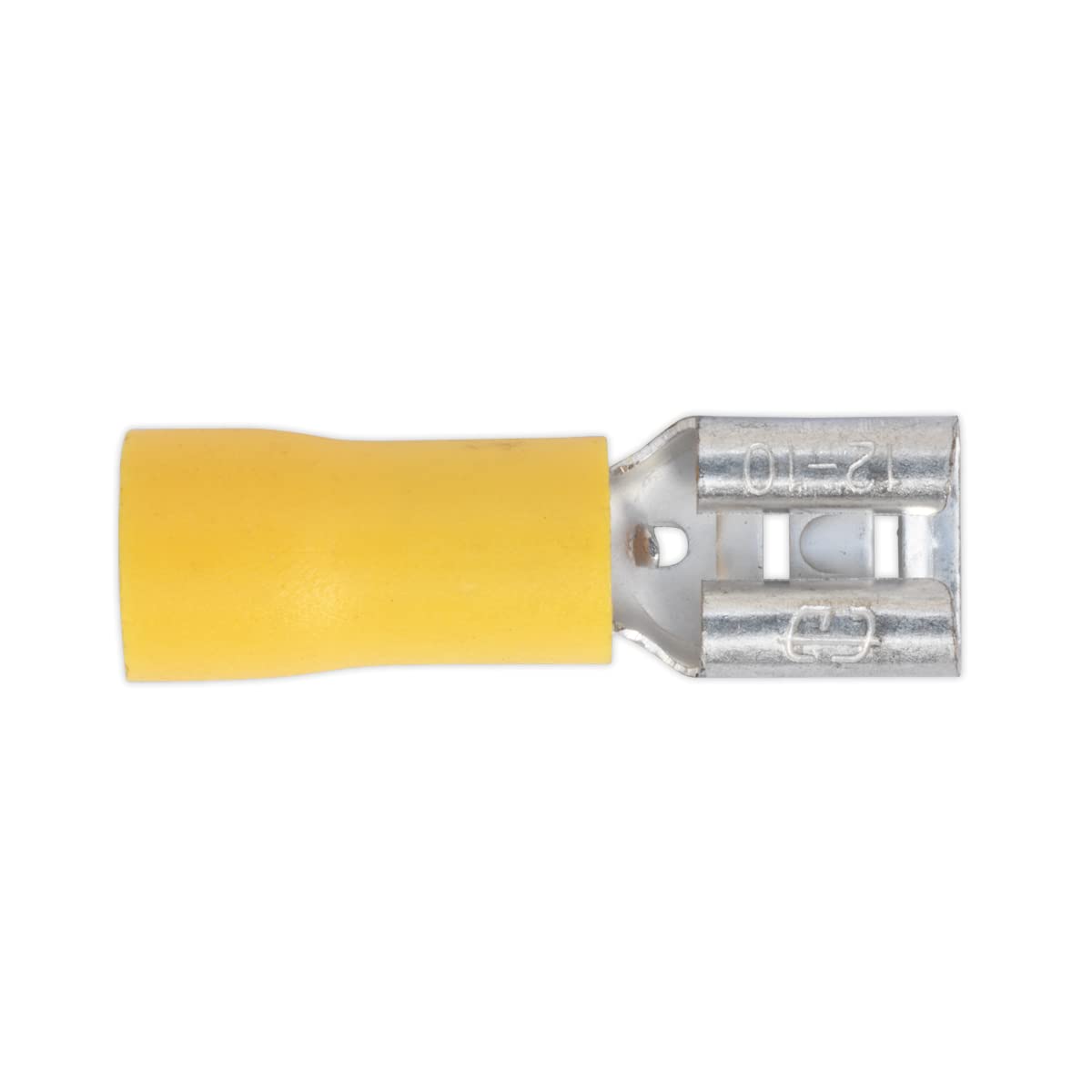 Push-On Terminal 6.3mm Female Yellow Pack of 100