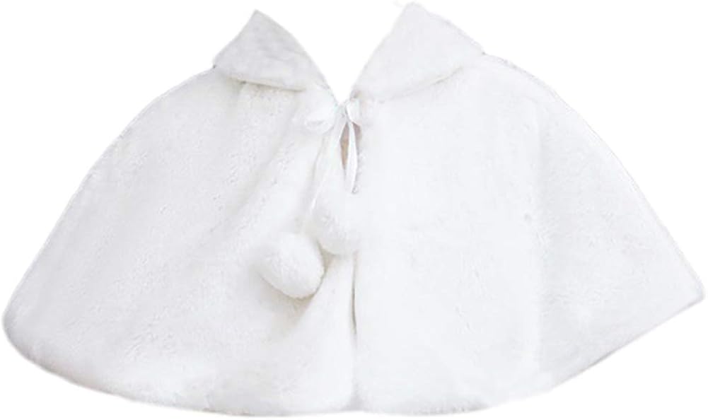 LeJulyeekay Girl's Faux fur Bolero Long Sleeve Jacket Coat