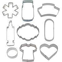 9 Piece Nurse Nursing Cookie Cutter Set