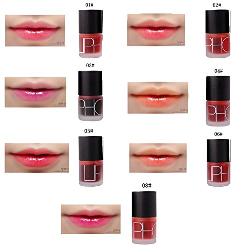 image for Molie Liquid Cherry Pink Lip Tint Stain Magic Lip Plumper Nature Long 