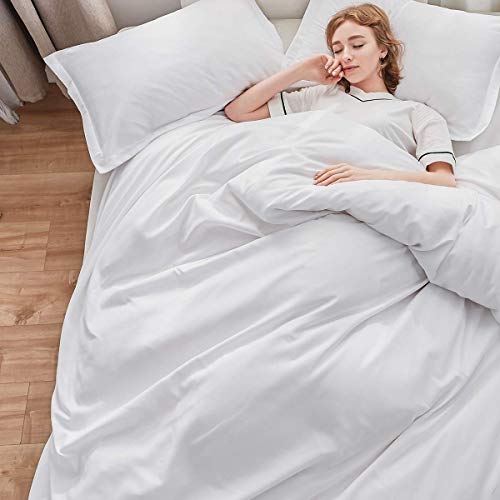 SORMAG Bedding Duvet Cover King Size 3 Piece, Ultra Soft Double Brushed Microfiber Hotel Collection, Duvet Cover with Zipper Closure, White - Thumbnail 7