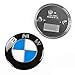 ORFORD Emblem for BMW, Replacement for Front 82mm and Rear 74mm BMW Emblem Badge for BMW 3-Series, 5-Series, 6-Series, 7-Series, X1, X3, X5 Blue & White