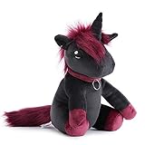 corimori 1849 - Stuffed Toy Cuddly Plush Animal for Babies, Toddlers, 26cm, Ruby The Punk Unicorn Pink-Black