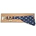 Puppy Collars for Small Dogs - StrawberryEC Adjustable Puppy Id Buckle Collar Leather. Cute Plaid Bandana Dog Collar (Bandana-Navy-Note)