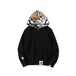 EXXE&OYYO Men's Shark Hoodie,Cotton Material Shark