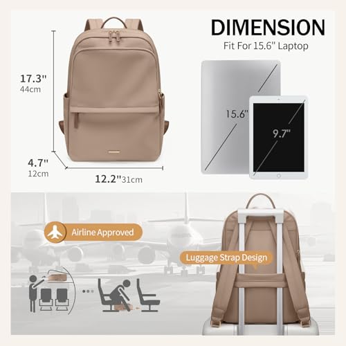 GOLF SUPAGS Laptop Backpack for Women Slim Computer Bag Travel Work College Bag for 14/15.6 Inch Laptop
