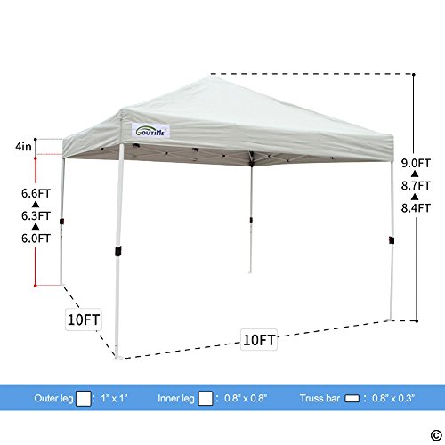 Goutime Jardin Gazebo Plegable el pabellón,3x3M Mirador de Camping