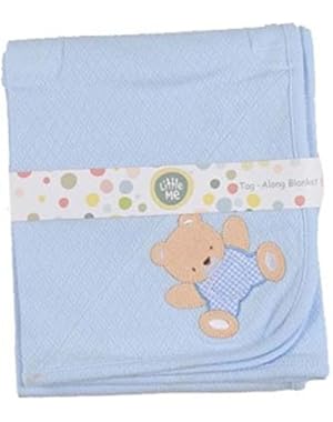 Baby Boys' Blue Bear Tag-Along Receiving Blanket