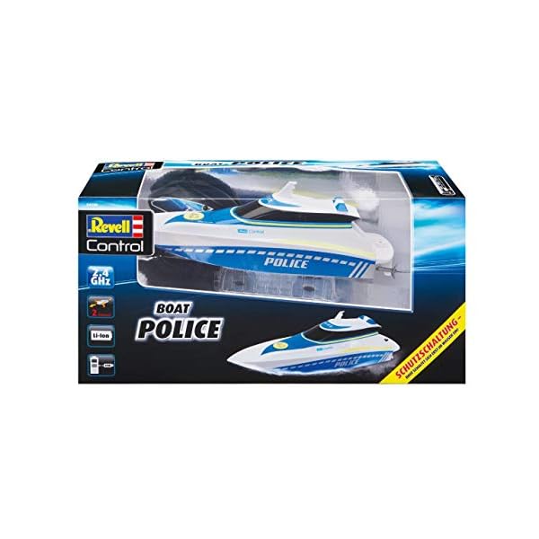 Revell Control 24138 Waterpolice RC Einsteiger Motorboot 100% RTR 350mm – Bild 3