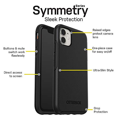 OtterBox iPhone 11 Symmetry Series Case BLACK, ultrasleek, wireless