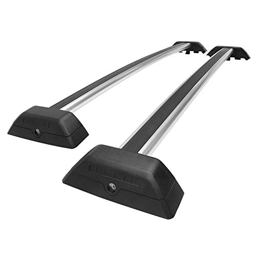 TAC Cross Bars Compatible with 2006-2010 Hummer H3 with Lock System Silver OE Style Aluminum Roof Top Rail Rack Snowboard Kayak Canoe Luggage Carrier