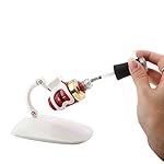 Makartt Anti Spill Nail Polish Holder Display Wide Sturdy Base White No Mess for DIY Nail Art