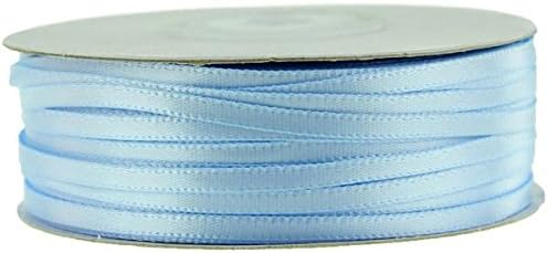 Ben Collection1/8" X 100 Yard Double Faced Satin Ribbon Art & Sewing Party Favor (Light Blue)