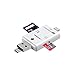 SD Card Reader, SD Card Adapter, 3 in 1 Card Reader, WOPOW Card Reader for iPhone/ipad/ MAC/ PC/ Android Device, Lightning/ USB/ Micro USB Trail and Game Camera Viewer for TF/SD Card
