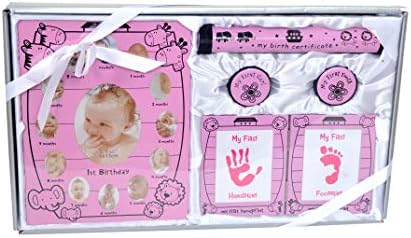 Passion PetalsBaby Picture photo frame Baby handprint and footprint Gift frame Birth paper tube Curl box Tooth box set Decorative photo fram Baby birth memorial gifts
