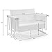 Crosley Furniture Bates Loveseat Glider - White