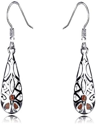 925 Sterling Silver Filigree Dangle Earrings for Women Fashion