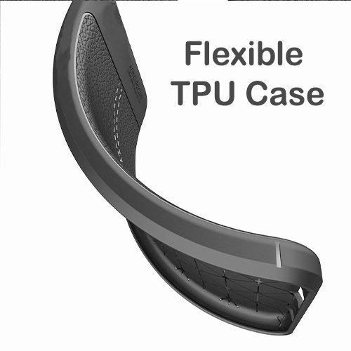 ERIT Auto Focus Shock Proof Leather Pattern Armor Soft Back Case Cover for Samsung Galaxy S8 (Black)