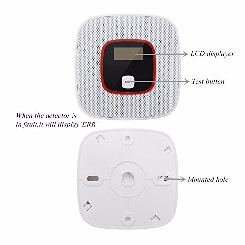 Carbon Monoxide Detector Alarm with Voice Warning Battery Operated, CO