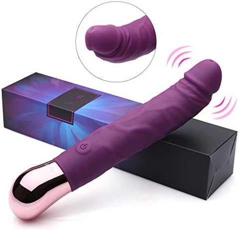 8Inch Cordless Vibrating Wand Massager 10 Speed, Luvkis Realistic Toy Waterproof & Rechargeable for Back,Neck & Shoulder Aches