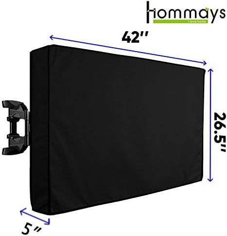 Outdoor TV Covers 40"-42" Waterproof Universal Protector LCD LED Plasma Television Cover Fits Most Mounts And Stands with Built-in Pocket For Remote Controller