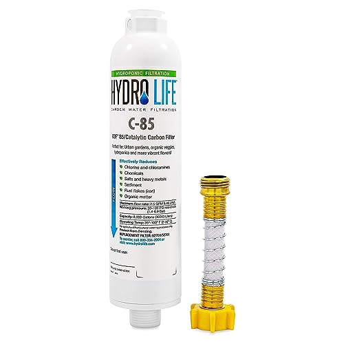 Camco Hydro Life 52700 Inline Water Filter (with Flexible Hose Protector, Hydro…