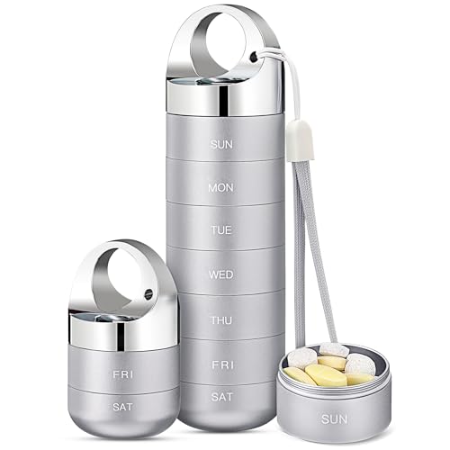 Zannaki Metal Travel Pill Organizer Portable Waterproof