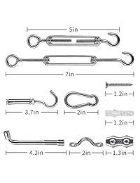 Kit de luces de cadena para colgar, kit de suspensión de cadena de globos, alambre de guía de luz para exteriores, incluye cable de cuerda de acero inoxidable revestido de nailon, hebilla giratoria y ganchos, suficientes accesorios, manual de uso