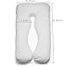 61-inch U Oversized Maternity Pillow, Best Pregnancy Pillow / Luxury Total Body Pillow for Side Sleepers – Contoured Nursing Support Cushion w/ Zipper Removable Cotton Cover - Ivory White