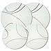 Corelle Coordinates by Reston Lloyd Electric Stovetop Burner Covers, Set of 4, Simple Lines