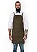Under NY Sky Essential Army Green Apron – Cross-Back with Durable Twill and Leather Reinforcement – Adjustable for Men and Women – Pro Chef, Tattoo Artist, Baker, Barista, Bartender, Server Aprons