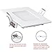 B-right 18W 8-inch Dimmable Square LED Panel Light Ultra-Thin 1400lm 4000K Daylight White LED Recessed Ceiling Lights for Home Office Commercial Lighting