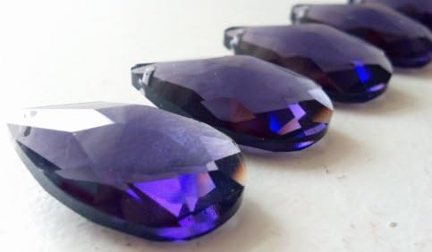 Chandelier Crystal Amethyst 38mm Teardrop Prism Purple Pack of 5