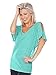Kavio! Women Snow Jersey V Neck Raglan Dolman Sleeve W. Shoulder Slits