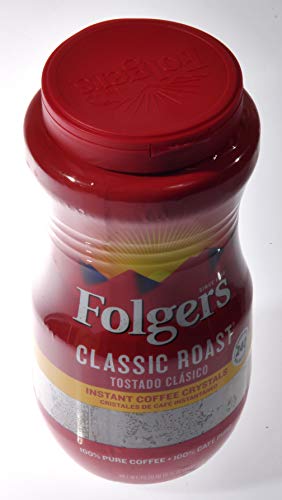 Folgers Classic Roast Instant Coffee Crystals - 16 Oz (Pack of 2)