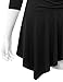 TWINTH Womens V-Neck 3/4 Sleeve Soft Fabric Unbalanced Hemline Drape Long Tunic Top