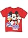 Mickey Mouse Clubhouse Boys Short Sleeve Tee (3T, Red)