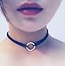 Metisee Simple Choker Necklace Velvet Ring Black String Short Vintage Circle Jewelry for Women