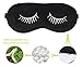 Funny Eye Mask for Sleeping & blindfold,eye mask for sleeping, Black With Eyelashes,100% Silk Sleep Mask for A Full Night's Sleep,Eyelashes sleep mask for women girl (white)