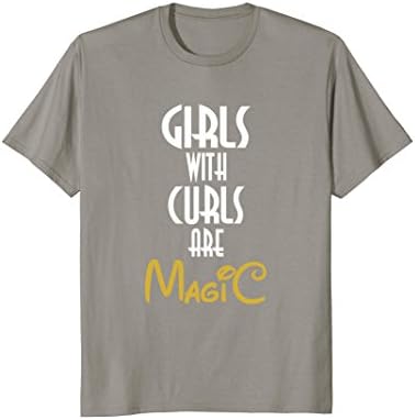 Mens Girls with Curls are Magic TShirt 2XL Slate