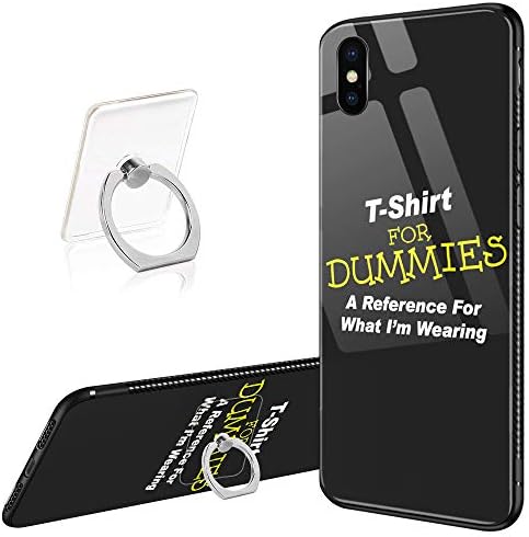 iPhone X/XS Case Vampire of The Sea Thin Tempered Glass Back Cover with Clear Ring Stand Kickstand Support Wireless Charging Compatible Case for Apple iPhone X/XS