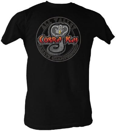 Karate Kid Valley Cobra Kai Black Logo Adult T-Shirt Tee 3XT