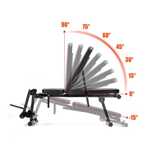 Hohaski-Weight-Bench-Adjustable-FlatInclineDecline-Utility-Bench-PressSit-Up-Workout-with-Leg-Extension-for-Home-Gym-Fitness-StudioblackMaximum-Load660lb