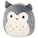 Kellytoy Squishmallow 8 Inch Hoot the Gray Owl Super Soft Plush Toy Pillow Pet