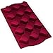 Eco-Friendly 15 - Cavity Silicone Heart Mold - Heart Pan for Making Homemade Chocolate, Candy, Gummy, Jelly, and More - Burgundy Wine by More Cuisine Essentials