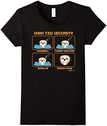 Womens Shih Tzu Shirt | Shih Tzu Security | Funny Shih Tzu gift Small Black