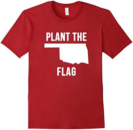 Mens Plant the Flag T-shirt Oklahoma Football XL Cranberry
