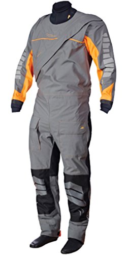 Crewsaver JUNIOR Phase 2 Drysuit WITH UNDERFLEECE & Drybag in Grey/Orange 6923 Size-- - J5