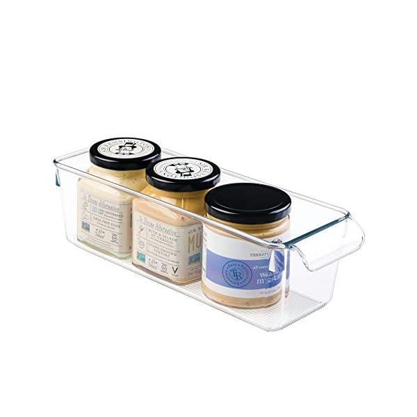 iDesign-58930-Plastic-Kitchen-Organiser-Small-Fridge-Storage-Bin-Made-of-Durable-Plastic-Practical-Cupboard-Storage-Box-for-Condiments-and-Food-Storage-Clear iDesign 58930 Plastic Kitchen Organiser, Small Fridge Storage Bin Made of Durable Plastic, Practical Cupboard Storage…